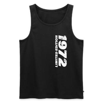 Vintage 1972 - Männer Premium Bio Tank Top - Schwarz - Vorne - Michal (187cm)
