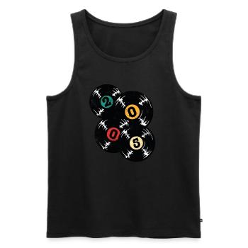 Vintage 2005 - Men's Premium Organic Tank Top - black - Front - AI Model Male 178 light (178cm)