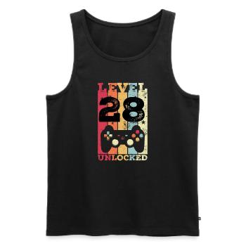 Gamer du 28e anniversaire - Débardeur bio Premium Homme - noir - Devant - Michal (187cm)