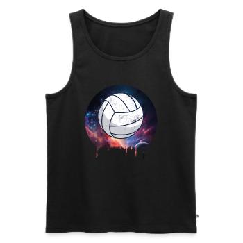 Volleyball Vintage - Männer Premium Bio Tank Top - Schwarz - Vorne - Michal (187cm)
