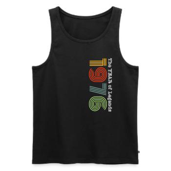 Vintage 1976 - Männer Premium Bio Tank Top - Schwarz - Vorne - Michal (187cm)