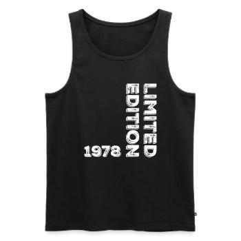 Vintage 1978 - Männer Premium Bio Tank Top - Schwarz - Vorne - Michal (187cm)