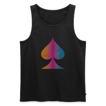 Colorful Poker Spades - Men's Premium Organic Tank Top - black - Front - Michal (187cm)