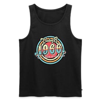 Vintage 1966 - Männer Premium Bio Tank Top - Schwarz - Vorne - AI Model Male 178 light (178cm)