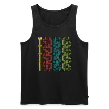 Vintage 1966 - Männer Premium Bio Tank Top - Schwarz - Vorne - Michal (187cm)