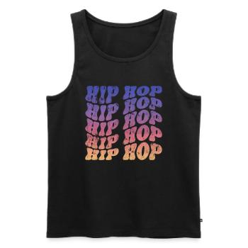 Hip Hop Rap Musique - Débardeur bio Premium Homme - noir - Devant - Michal (187cm)