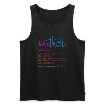 Mother - Männer Premium Bio Tank Top - Schwarz - Vorne - AI Model Male 178 light (178cm)