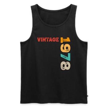 Vintage 1978 - Männer Premium Bio Tank Top - Schwarz - Vorne - Michal (187cm)
