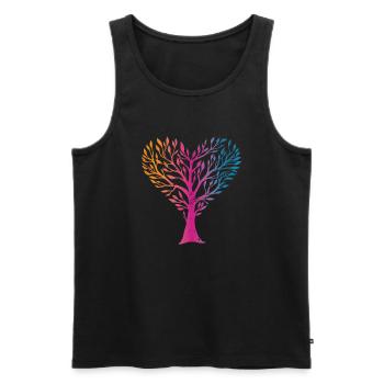 Baum Vintage - Männer Premium Bio Tank Top - Schwarz - Vorne - AI Model Male 178 light (178cm)