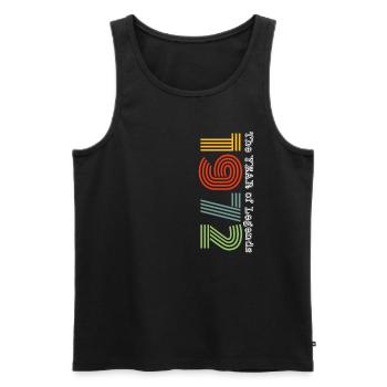 Vintage 1972 - Männer Premium Bio Tank Top - Schwarz - Vorne - Michal (187cm)