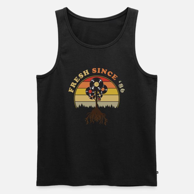 Vintage 1986 - Männer Premium Bio Tank Top - Schwarz