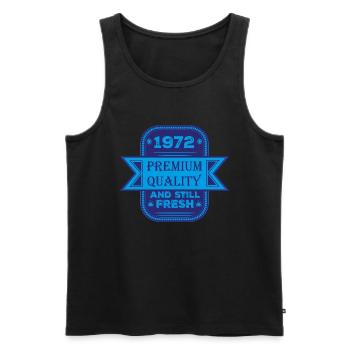 Vintage 1972 - Männer Premium Bio Tank Top - Schwarz - Vorne - Michal (187cm)