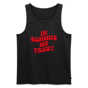 In Schwiiz we trust - Männer Premium Bio Tank Top - Schwarz - Vorne - AI Model Male 178 light (178cm)