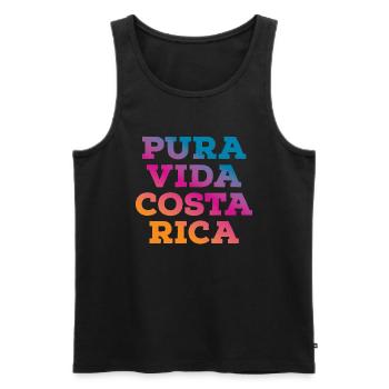 Costa Rica Pura Vida - Débardeur bio Premium Homme - noir - Devant - AI Model Male 178 light (178cm)