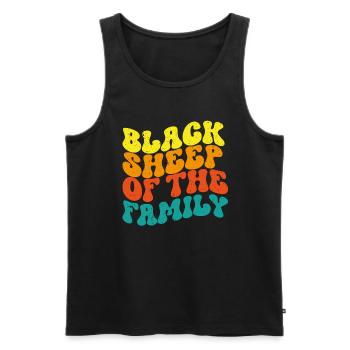 Black Sheep of the family - Männer Premium Bio Tank Top - Schwarz - Vorne - AI Model Male 178 light (178cm)