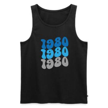 Millésime 1980 - Débardeur bio Premium Homme - noir - Devant - Michal (187cm)