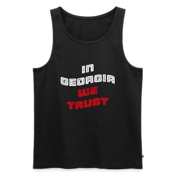 In Georgia we trust - Männer Premium Bio Tank Top - Schwarz - Vorne - AI Model Male 178 light (178cm)