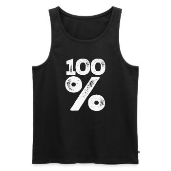 100% - Débardeur bio Premium Homme - noir - Devant - AI Model Male 178 light (178cm)