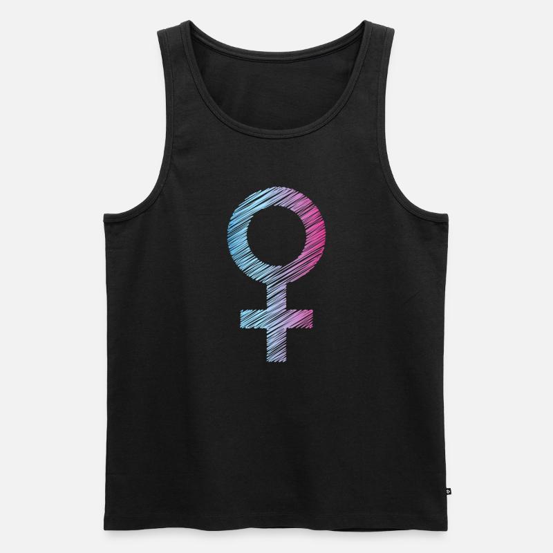 Frauenpower - Männer Premium Bio Tank Top - Schwarz