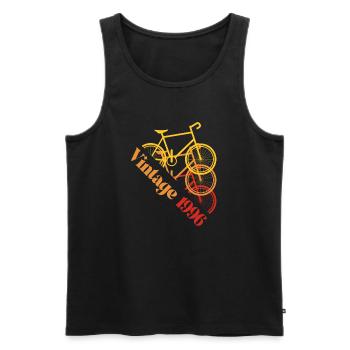 Vintage 1996 - Männer Premium Bio Tank Top - Schwarz - Vorne - Michal (187cm)