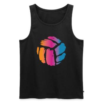 Volleyball Vintage - Männer Premium Bio Tank Top - Schwarz - Vorne - Michal (187cm)