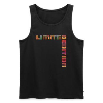 Édition limitée - Débardeur bio Premium Homme - noir - Devant - Michal (187cm)