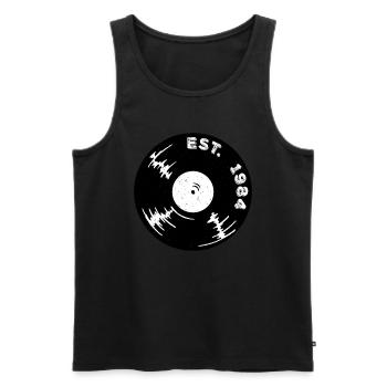 1984 Vintage - Männer Premium Bio Tank Top - Schwarz - Vorne - Michal (187cm)