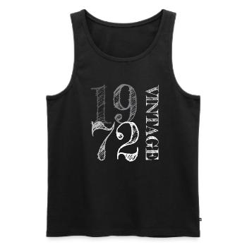 Vintage 1972 - Männer Premium Bio Tank Top - Schwarz - Vorne - Michal (187cm)