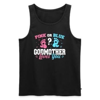 Rosa oder blaue Patin liebt dich - Patin - Männer Premium Bio Tank Top - Schwarz - Vorne - AI Model Male 178 light (178cm)