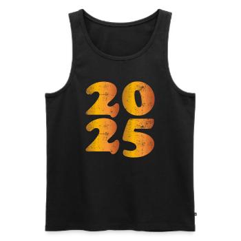 Bonne Année 2025 - Débardeur bio Premium Homme - noir - Devant - AI Model Male 178 light (178cm)