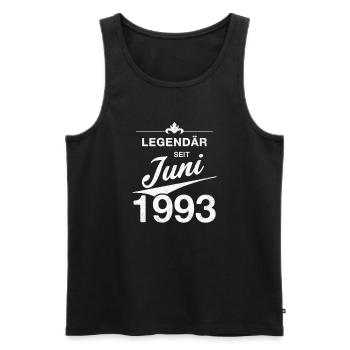 30th birthday Legendary June 1993 Year 93 - Men's Premium Organic Tank Top - black - Front - AI Model Male 178 light (178cm)