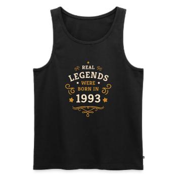 Legenden sind 1993 geboren 30. Geburtstag Geschenk - Männer Premium Bio Tank Top - Schwarz - Vorne - AI Model Male 178 light (178cm)