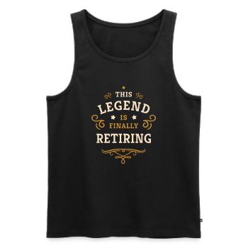 This legend is now retiring gift pensioners - Men's Premium Organic Tank Top - black - Front - AI Model Male 178 light (178cm)