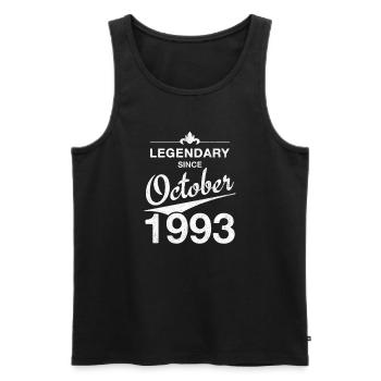 30th Birthday Legendary October 1993 Volume 93 - Men's Premium Organic Tank Top - black - Front - Michal (187cm)
