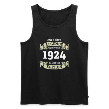 De vraies légendes sont nées en 1924 100e anniversaire - Débardeur bio Premium Homme - noir - Devant - Michal (187cm)