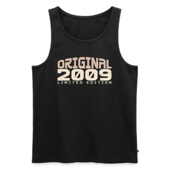 Jahrgang 2009 limitierte Auflage 2009 Geburtstag - Männer Premium Bio Tank Top - Schwarz - Vorne - Michal (187cm)
