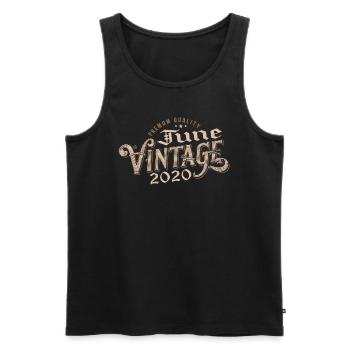 Juni 2020 Vintage Geschenk zum 4. Jahrestag 2020 - Männer Premium Bio Tank Top - Schwarz - Vorne - Michal (187cm)