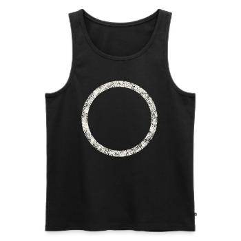 Circle / Frame (Blank) Ornament - Men's Premium Organic Tank Top - black - Front - Michal (187cm)
