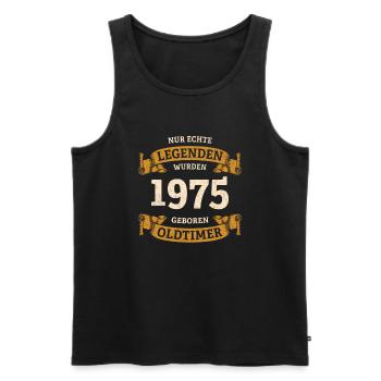 De vraies légendes sont nées en 1975 pour son 50e anniversaire - Débardeur bio Premium Homme - noir - Devant - Michal (187cm)