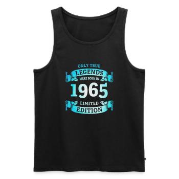 De vraies légendes sont nées en 1965 pour son 60e anniversaire - Débardeur bio Premium Homme - noir - Devant - Michal (187cm)