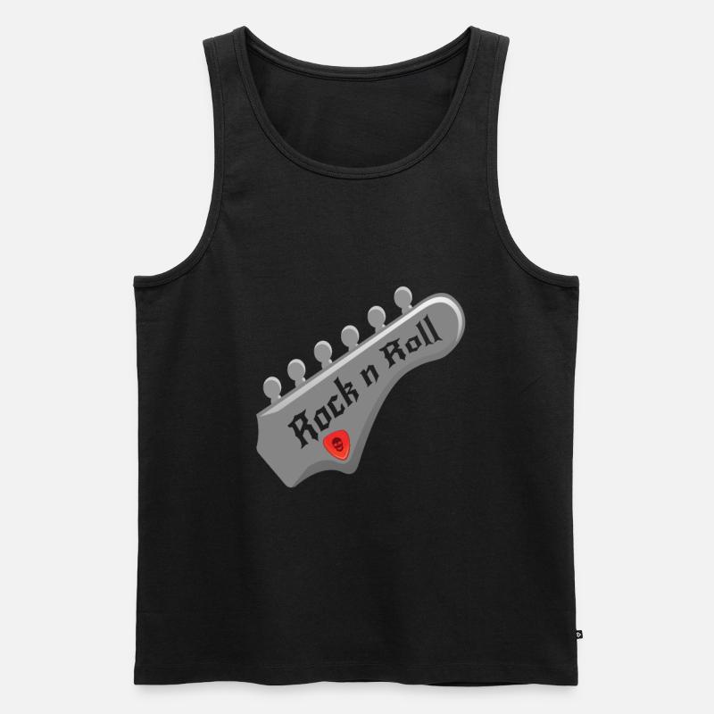 Rock n Roll, Rock'N'Roll - Männer Premium Bio Tank Top - Schwarz