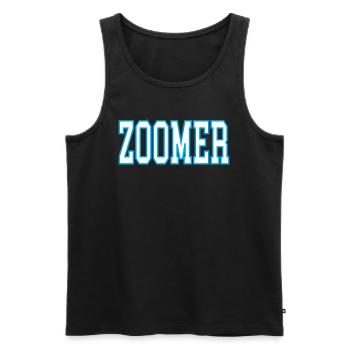 Zoomer - Men's Premium Organic Tank Top - black - Front - AI Model Male 178 light (178cm)