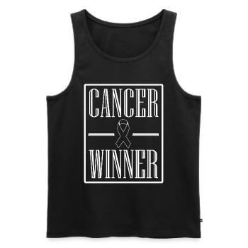 Monat Des Bewusstseins Für Krebsgewinner - Männer Premium Bio Tank Top - Schwarz - Vorne - Michal (187cm)