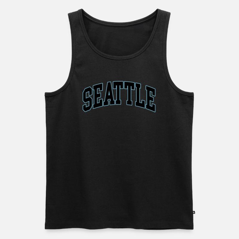 Seattle - Männer Premium Bio Tank Top - Schwarz