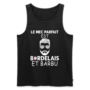Bordelais Barbu Et Rugby Cadeau Homme Supporters - Débardeur bio Premium Homme - noir - Devant - Michal (187cm)