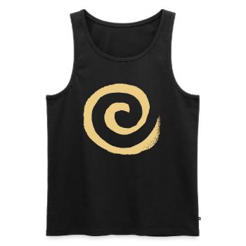 Spirale - Männer Premium Bio Tank Top - Schwarz - Vorne - AI Model Male 178 light (178cm)