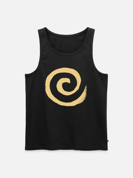 Spiral - Men's Premium Organic Tank Top - black
