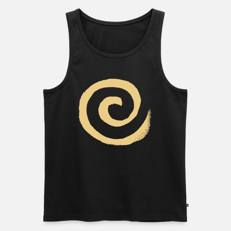 Spirale - Männer Premium Bio Tank Top - Schwarz