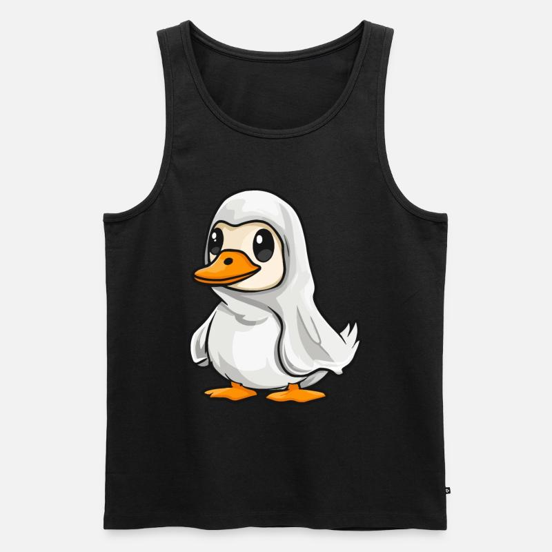 Gans Halloween Comic Geist - Männer Premium Bio Tank Top - Schwarz