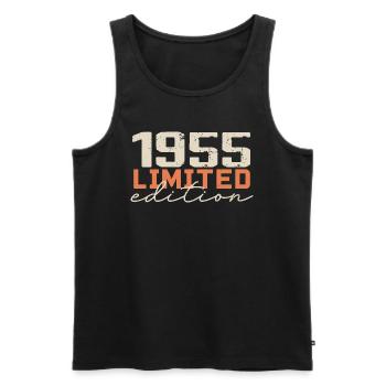 Né en 1955 | Vintage 1955 Anniversaire Rétro - Débardeur bio Premium Homme - noir - Devant - Michal (187cm)
